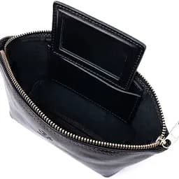 Жіноча косметичка зі шкіри Amelin Grande Pelle 11302 чорна - мініатюра 5