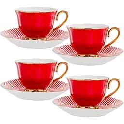 Кавовий набір Lefard, 50 мл, червоний з білим (922-024)