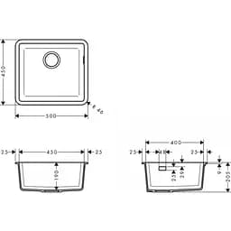 Кухонна мийка Hansgrohe S51 S510-U450 43431380 - мініатюра 2
