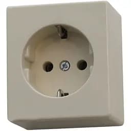 Розетка із заземленням Brille 5655 23000503 слонова кістка (134117)