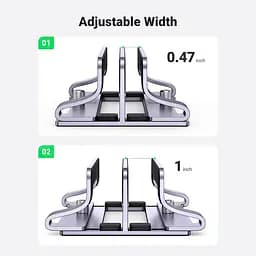 Підставка для ноутбука UGREEN LP258 Vertical Laptop Stand (Dual-slot)(UGR-60643) (UGR-60643) - мініатюра 4