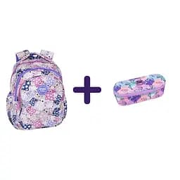 Набір: Рюкзак CoolPack Jerry White Bunny (F029833) + Пенал на блискавці CoolPack Campus Maui з органайзером для ручок 23x9x5 см (F062903)