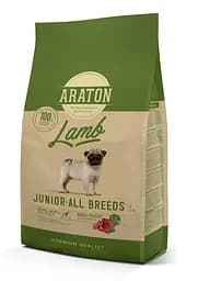 Повноцінний Сухий корм для молодих собак з ягнятинкою та рисом ARATON LAMB Junior All Breeds 3кг