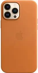 Чохол Leather Case з MagSafe для Apple iPhone 13 Pro (6.1) (Golden Brown) ААА [62743] - мініатюра 3