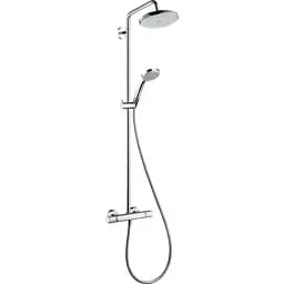 Душова система Hansgrohe Croma Air 220 1jet Showerpipe EcoSmart з термостатом хром 27188000, Хром