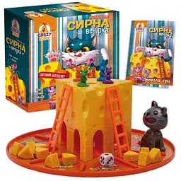 Настільна гра "Сирна вечірка" Vladi Toys VT8055-38 гігантський сир на круглій основі - мініатюра 3