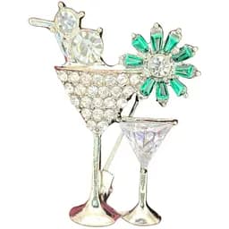 Брошь Коктейль белый метал (158511296)