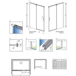 Душова стінка фронтальна Radaway Espera Pro DWJ 66x200 ліва, безпечне скло, прозоре (10091140-01-01L) - мініатюра 3