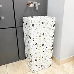 Умивальник VBI Lukka terazzo glossy напольний VBI-019009, Білий - мініатюра 6