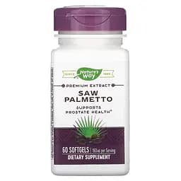 Екстракт ягід сереноа Nature's Way Saw Palmetto, 60 капсул для підтримки передміхурової залози