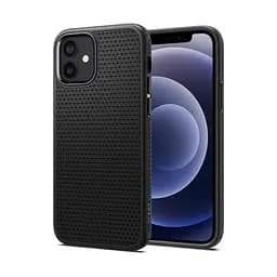 Чехол Spigen Liquid Air для iPhone 12 Pro/12 Matte Black (ACS01701) + защитное стекло - мініатюра 2