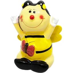 Копилка Пчелка с Бабочкой керамическая 13х10х8 см