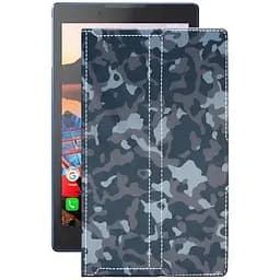 Чехол StatusCASE из экокожи для планшета Lenovo Tab 3 TB3-850f Хаки-синий