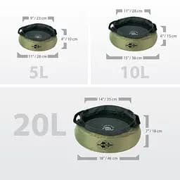 Відро Sea To Summit Kitchen Sink 10L для миття посуду на природі Оливковий - мініатюра 3