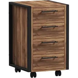 Тумба мобільна лофт ОП-451 Orange-Line 450х400х650 Чорний/Дуб Бароко рістретто