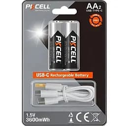 Акумулятор PKCELL Ni-MH AA/HR06 3600 mAh BL 2шт (PKAA-3600)