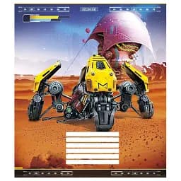 Зошит учнівський Школярик Techno city 012-2495L-4 в лінію 12 аркушів 