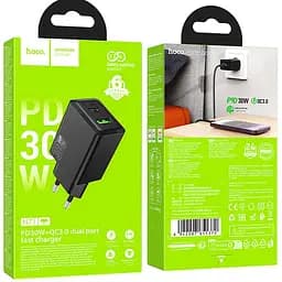 МЗП Hoco N71 Nuevo PD30W+QC3.0 (1USB-A/1C) Black - мініатюра 5