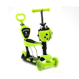 Самокат 5в1 Scooter 311B с отцовской ручкой салатовый (2000903507352)