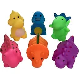 Набор игрушек для купания Mega Zayka Динозавры с пищалкой 6 шт. MGZ-0908