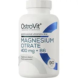 Вітаміни та мінерали OstroVit Magnesium Citrate 400 мг + B6 90 таблеток
