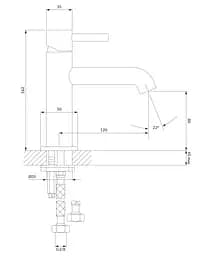 Змішувач для раковини Omnires Y graphite (Y1210NGR) - мініатюра 4