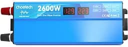 Інвертор автомобільний Choetech 12\220V 2600W (1300Вт), чиста синусоїда - мініатюра 2