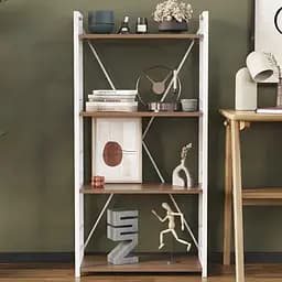 Етажерка 4/60 Ferrum-decor Серії Коннект 120x60x28 білий ДСП Дуб Сонома Трюфель 16мм (FRD-104246)