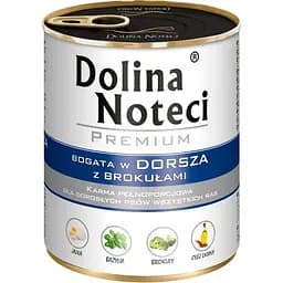 Влажный корм для собак Dolina Noteci Premium с треской и брокколи 800 г