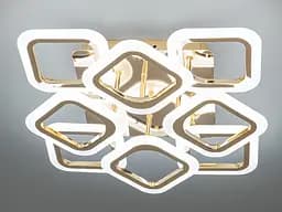 Світлодіодна люстра смарт світильник з пультом dimmer, 80W, хром - мініатюра 3