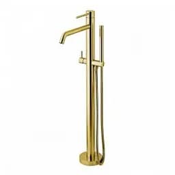 Змішувач для ванни на підлогу Paffoni Light honey gold brushed LIG032HGSP, Золотий