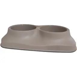 Миска пластикова Irak Plastik подвійна PT-260, 0.4 л бежева 