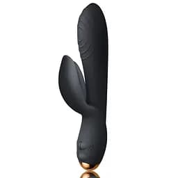 Вібратор-кролик Rocks Off Every Girl з 2 моторами та LED-підсвічуванням (Black)