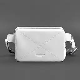 Шкіряна жіноча поясна сумка Dropbag Mini біла - мініатюра 8