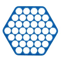Пластикова пельменниця шестикутна форма для приготування пельменів) Ø23 см, Kitchette Блакитний 84450