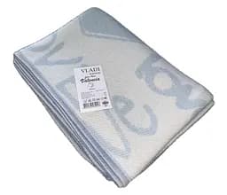 Плед бавовняний Vladi Валенсія Гаррі 100х140 біло-блакитний