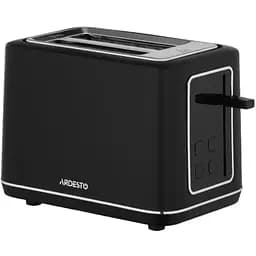 Тостер Ardesto T-K301E, Black, 800W, 2 тоста, 2 отделения, 7 режимов поджаривания, дисплей с индикацией времени приготовления, автоцентрирование, кнопка отмены приготовления, подогрев