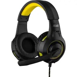 Наушники 2E Gaming гарнитура игровая HG300 LED 3.5mm (2E-HG300BK) черная