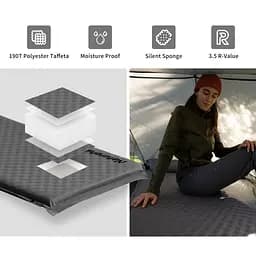 Килимок самонадувний Naturehike (CNK2300DZ014) 6см - з подушкою - одномісний - графіт - мініатюра 5