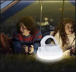 Сонячна LED лампа 200W, 4800 mAh, біла | IP66 | 360° світло + ліхтар | Зарядка USB-C | Гачок і магніт - мініатюра 5
