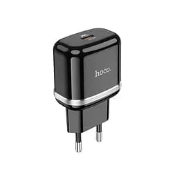 Адаптер Сетевой HOCO Victorious single port charger N24 Type-C порт 20W черный