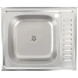 Кухонна мийка Рlatinum 6050 L з нержавіючої сталі 0.5 мм прямокутна 60x50 см сатин (SP000009780)