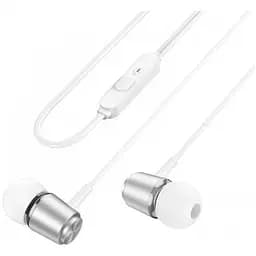 Навушники металеві Hoco M108 Spring metal universal earphones with mic чорні - мініатюра 5