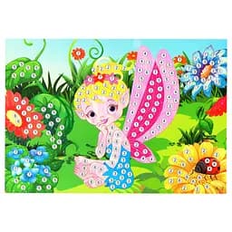 Дитяча мозаїка за номерами "Фея" Bambi 13-127-5 різнокольорові камінчики