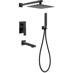 Душова система прихованого монтажу Mixxus KUB-009 Inner Black MI5946, Чорний матовий