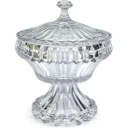 Конфета Yiwu на ножке из толстого стекла 17 см с крышкой HP-19-140RB