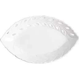 Блюдо Led Leaf Lace овальное 30x19 см белое (B010812)