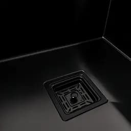 Кухонна мийка Platinum Handmade PVD з нержавіючої сталі з підставкою для ножів 3.0 мм 50x50x23 см чорна - мініатюра 2
