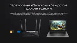 Маршрутизатор Netis MW5360 N300, 4G LTE 1xSIM card slot, 2xFE LAN, 1xFE WAN, 4x зовнішн. ант. - мініатюра 5