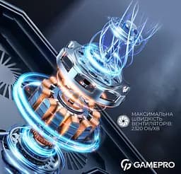 Охолоджувальна підставка для ноутбука до 17,3 дюйма GamePro GPCP-795 RGB 2xUSB 8xfans - мініатюра 11